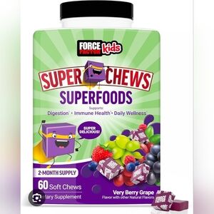 Force Factor Kids Super Chews Superfoods 60ct BNIB